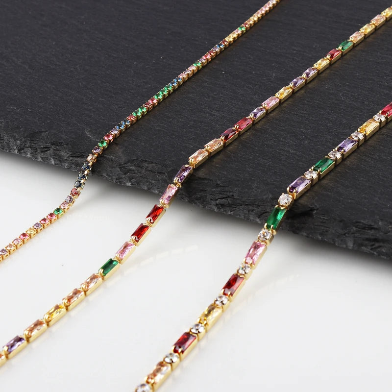 Rainbow Tennis Necklace – Bold Color, Everyday Sparkle