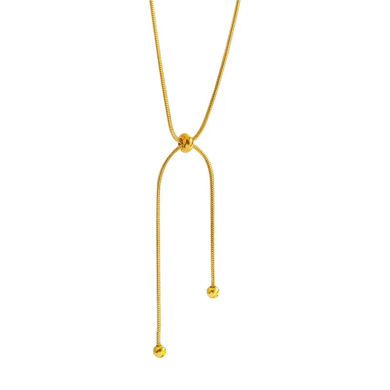 Retro Adjustable Gold Clavicle Chain