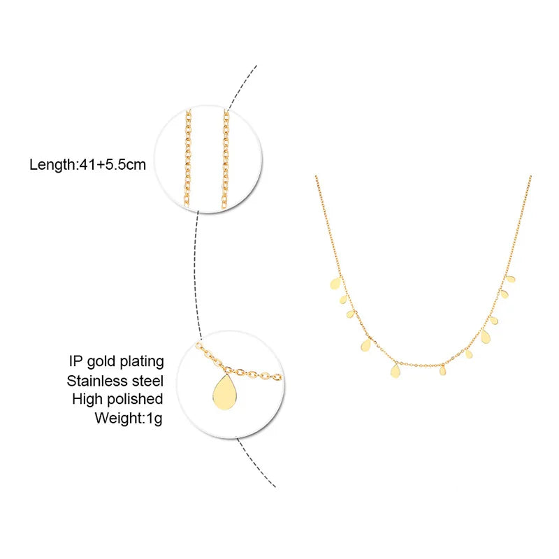 Minimalist Teardrop Pendant Necklace