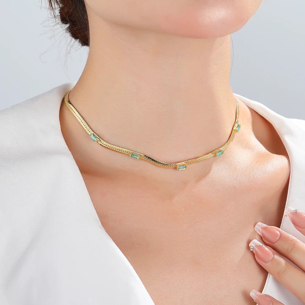 Vintage Rainbow Snake Necklace