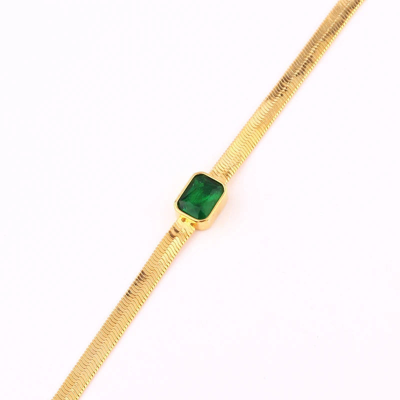5A Green Heart Tennis Necklace – Sparkle with Love