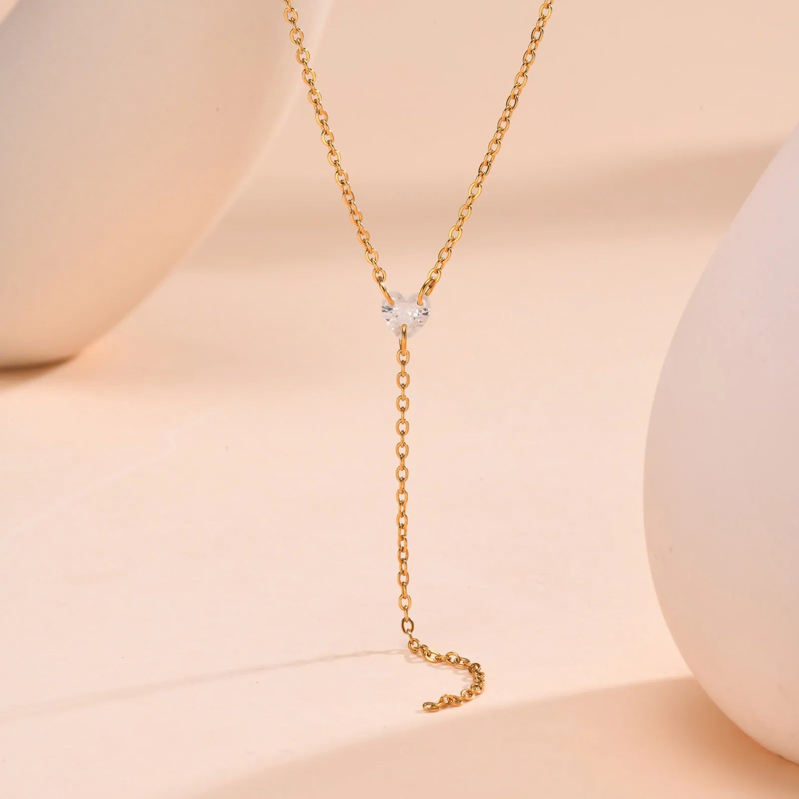 Stainless Steel Lariat Drop Necklace