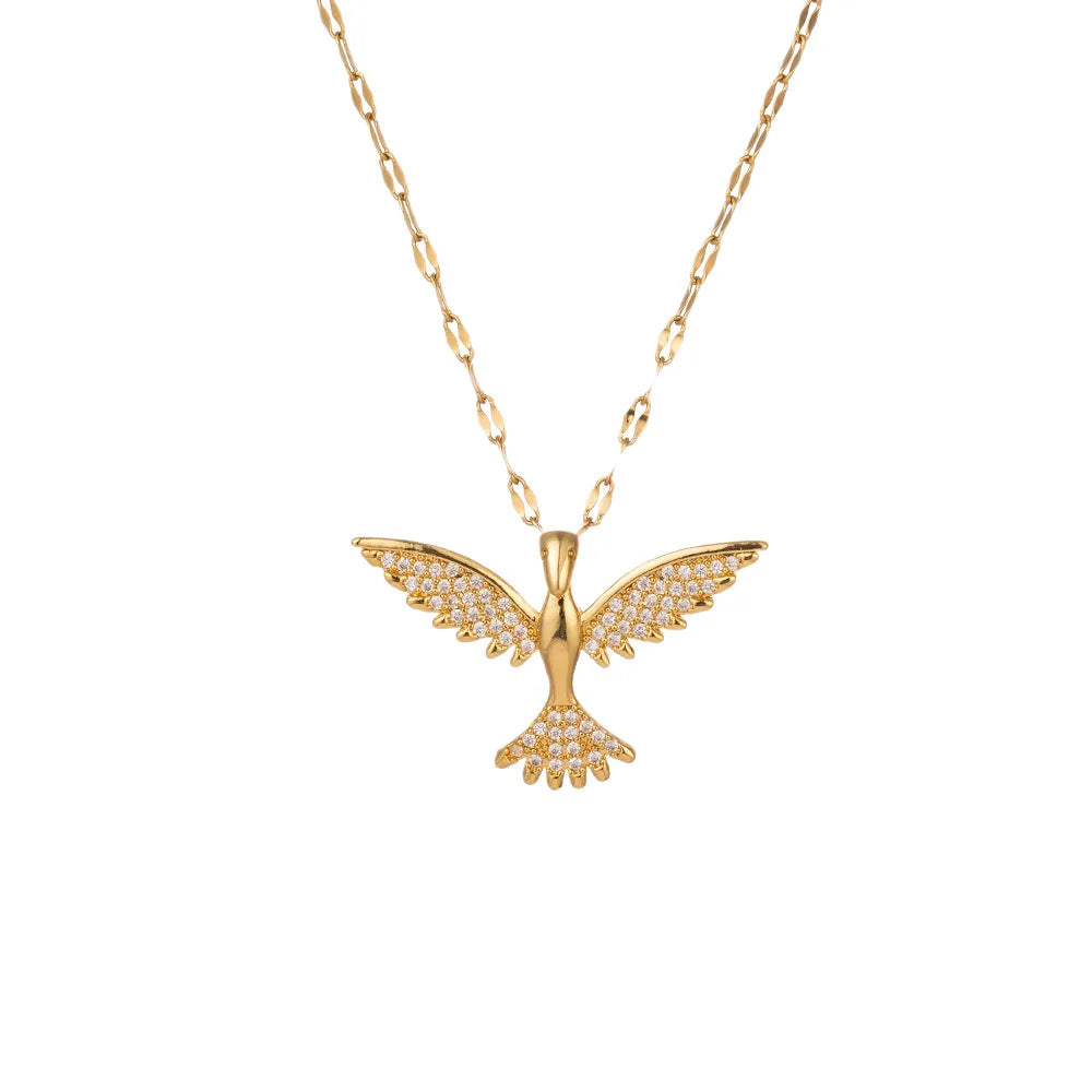 Stainless Steel Eagle Pendant Necklace
