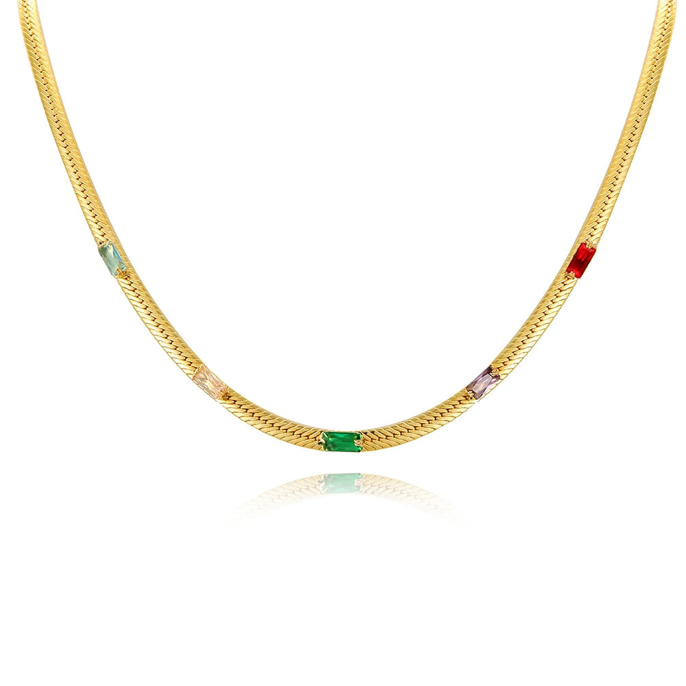 Vintage Rainbow Snake Necklace