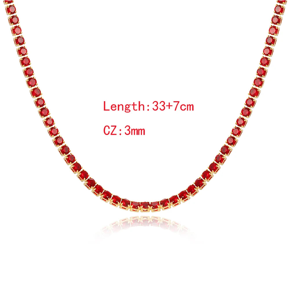 Rainbow Tennis Necklace – Bold Color, Everyday Sparkle