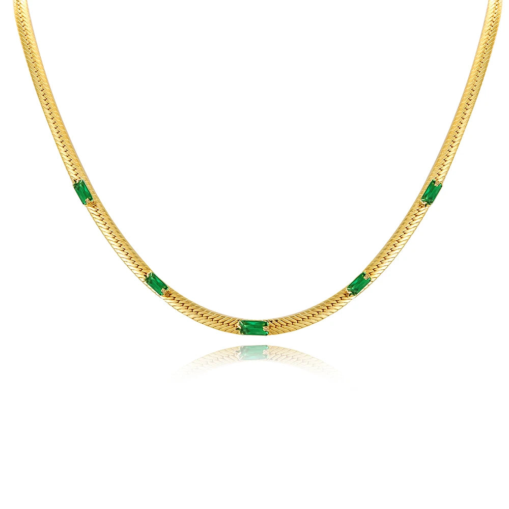 Vintage Rainbow Snake Necklace