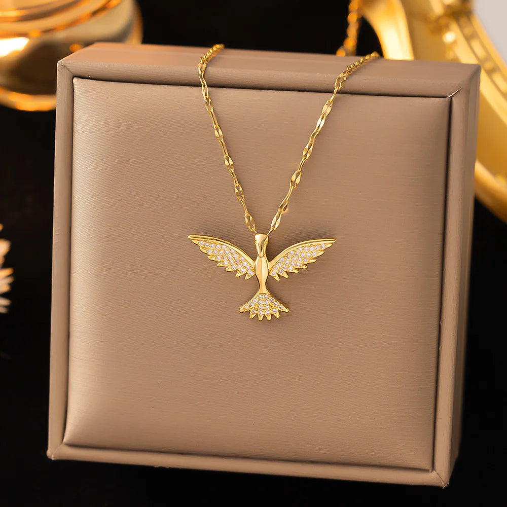 Stainless Steel Eagle Pendant Necklace