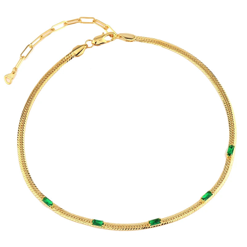 5A Green Heart Tennis Necklace – Sparkle with Love