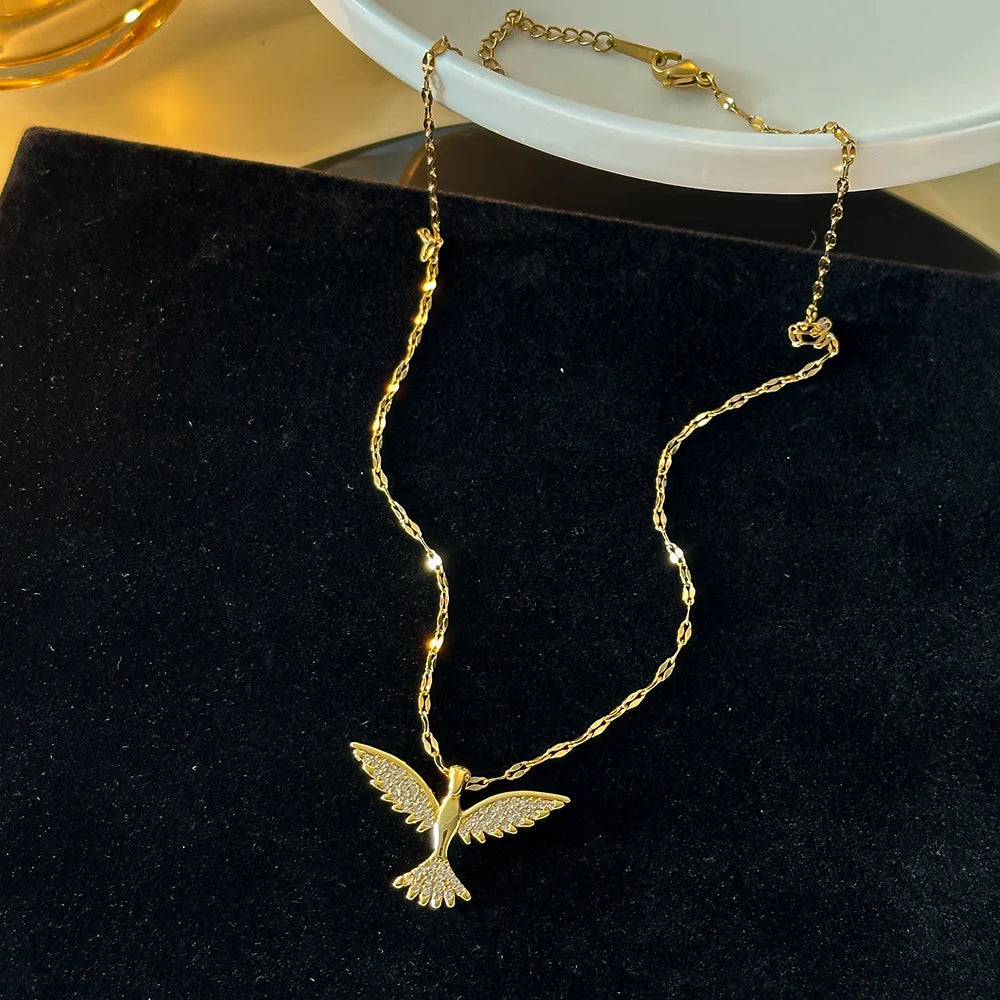 Stainless Steel Eagle Pendant Necklace