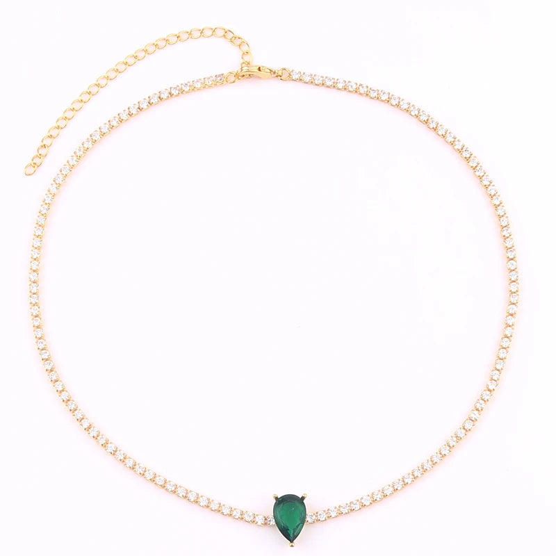 5A Green Heart Tennis Necklace – Sparkle with Love