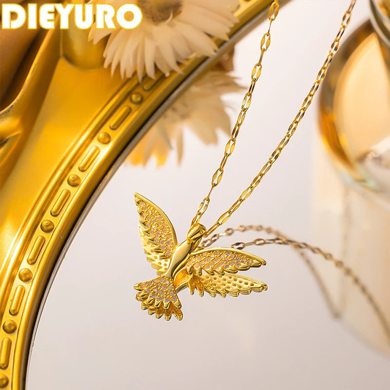 Stainless Steel Eagle Pendant Necklace