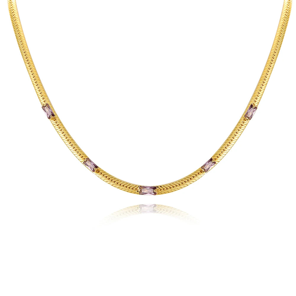 Vintage Rainbow Snake Necklace