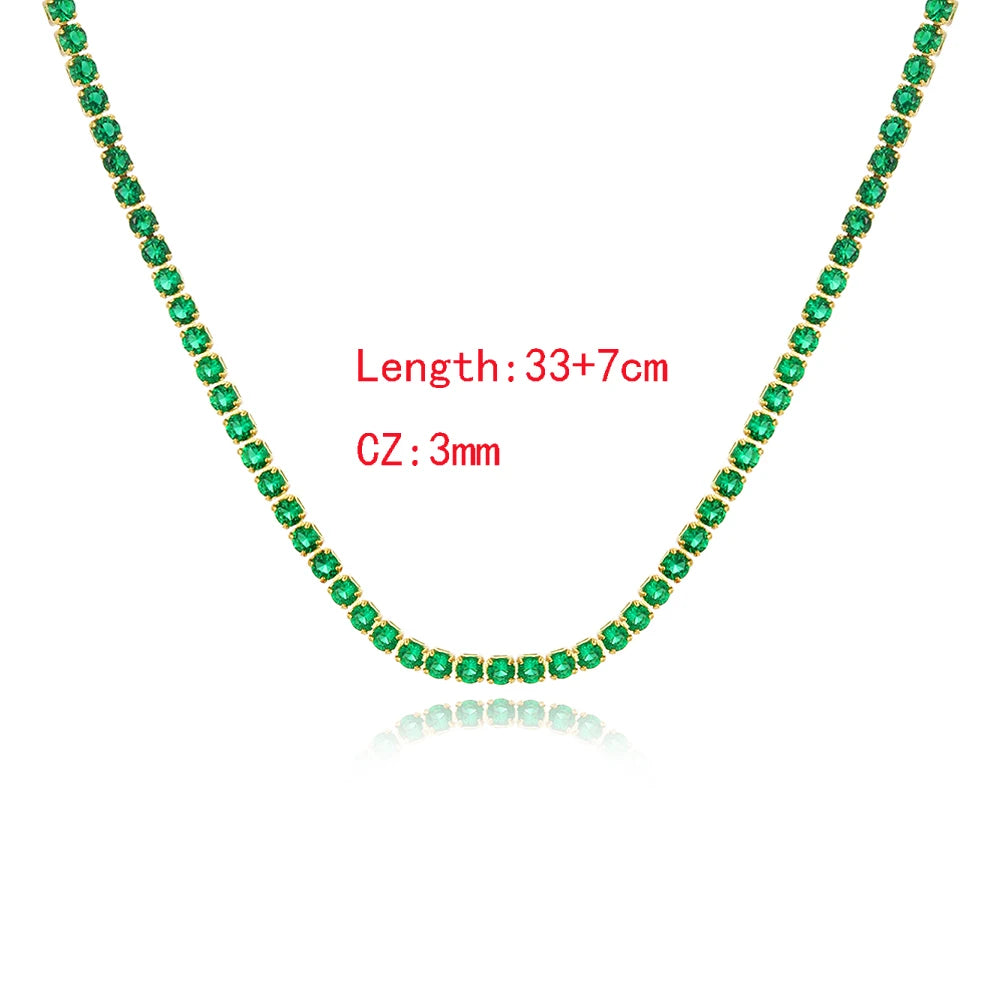 Rainbow Tennis Necklace – Bold Color, Everyday Sparkle